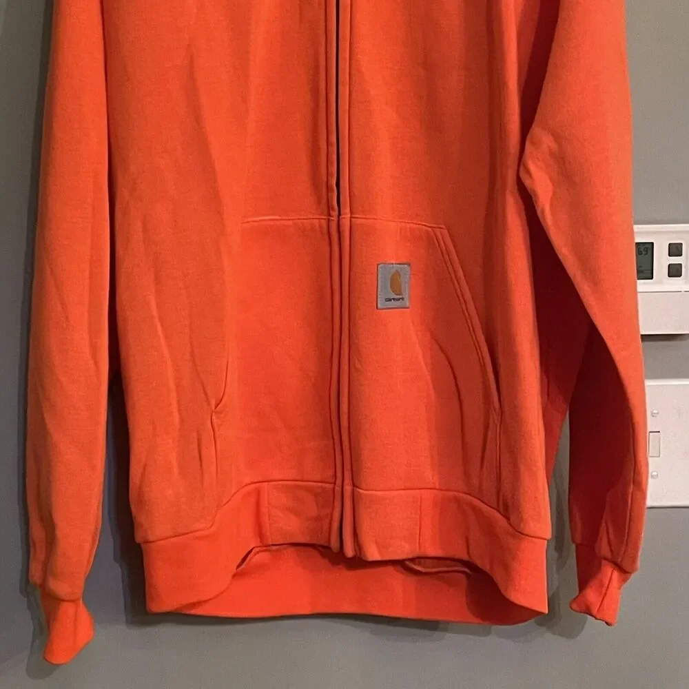 Vintage Carhartt‎ Jacket zip up Hooded Workwear Sweatshirt lined Sz XXL